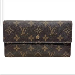 Authenticated Louis Vuitton Monogram Portefeuille Sarah Ling Wallet